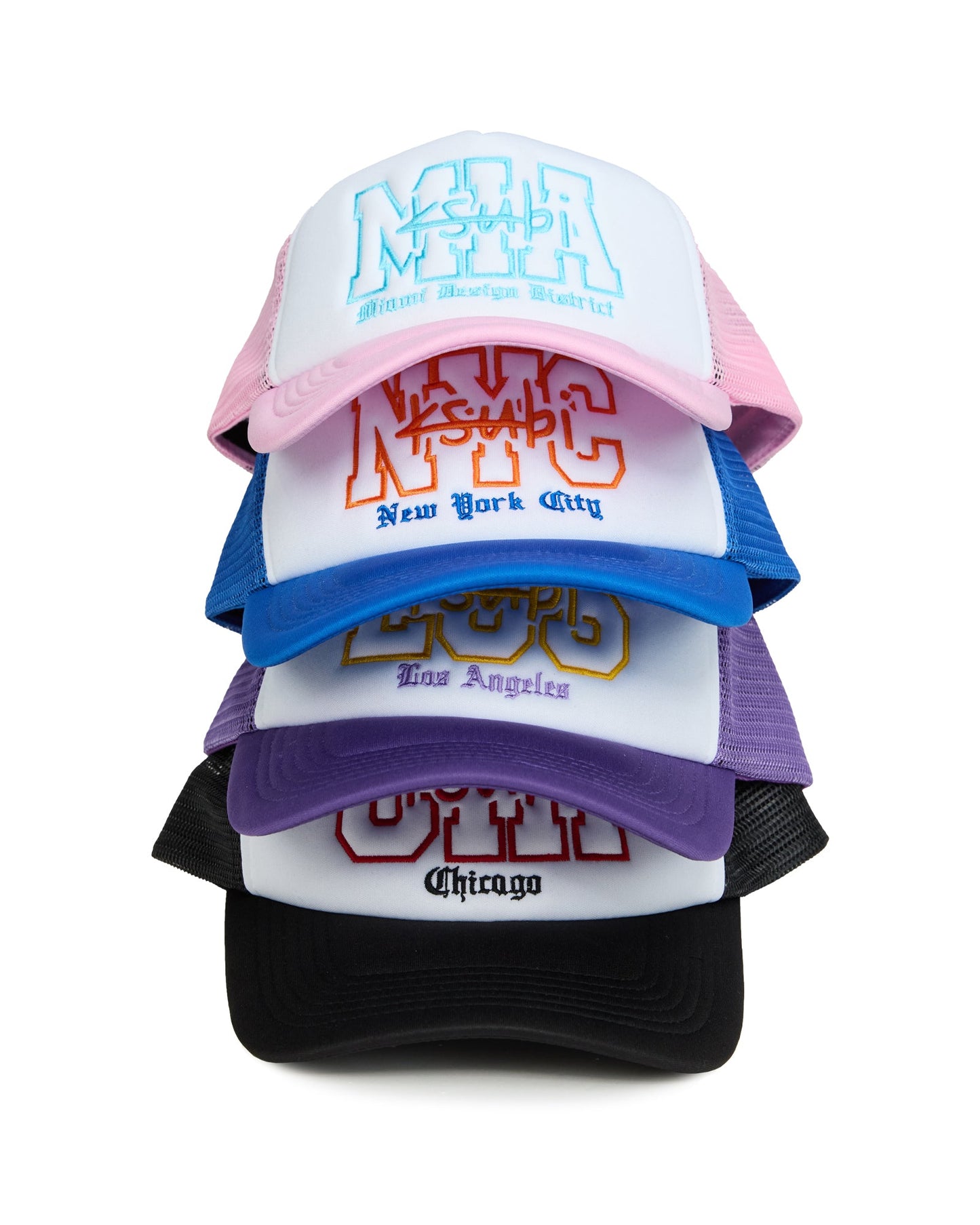 CHICAGO AND THE STREETS TRUCKER CAP BLACK