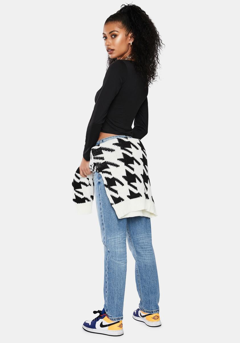 Abstract Travels Ruched Crop Top