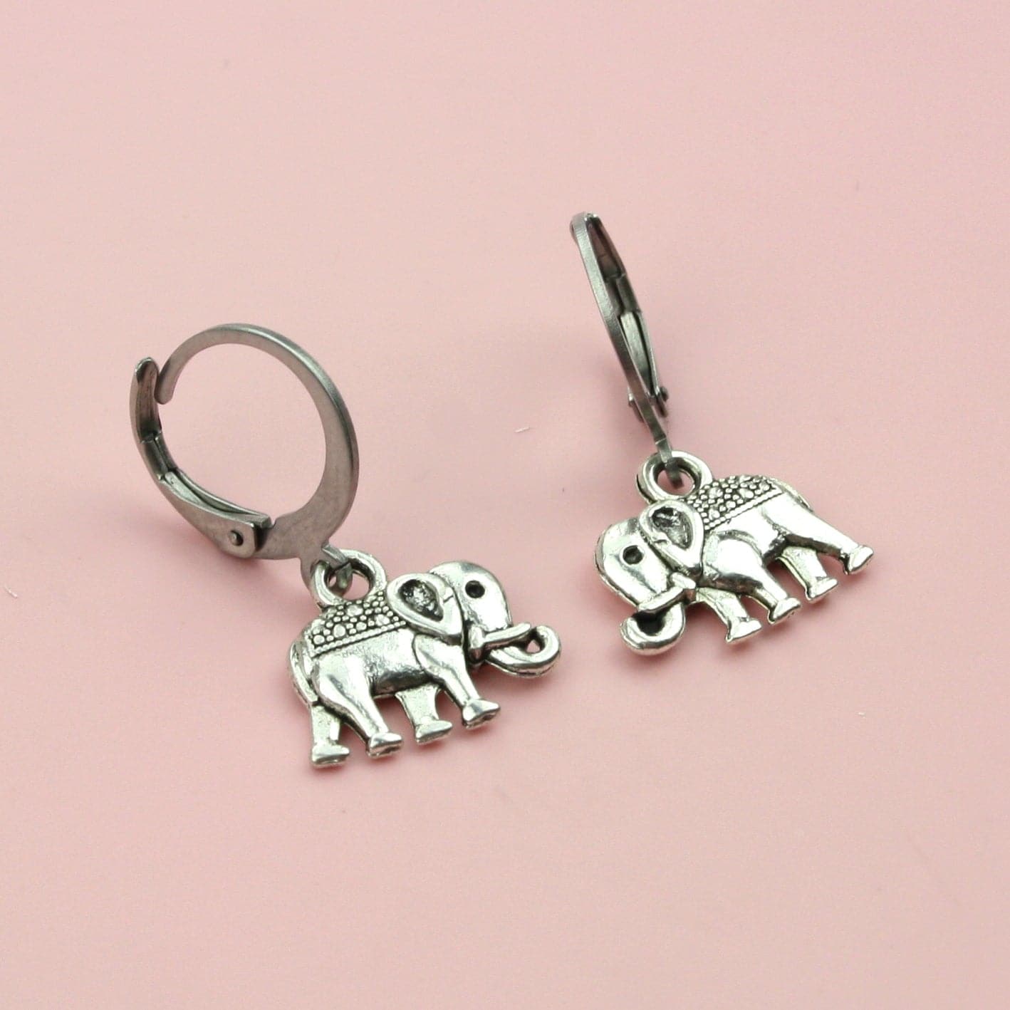 Elephant Hoop Earrings