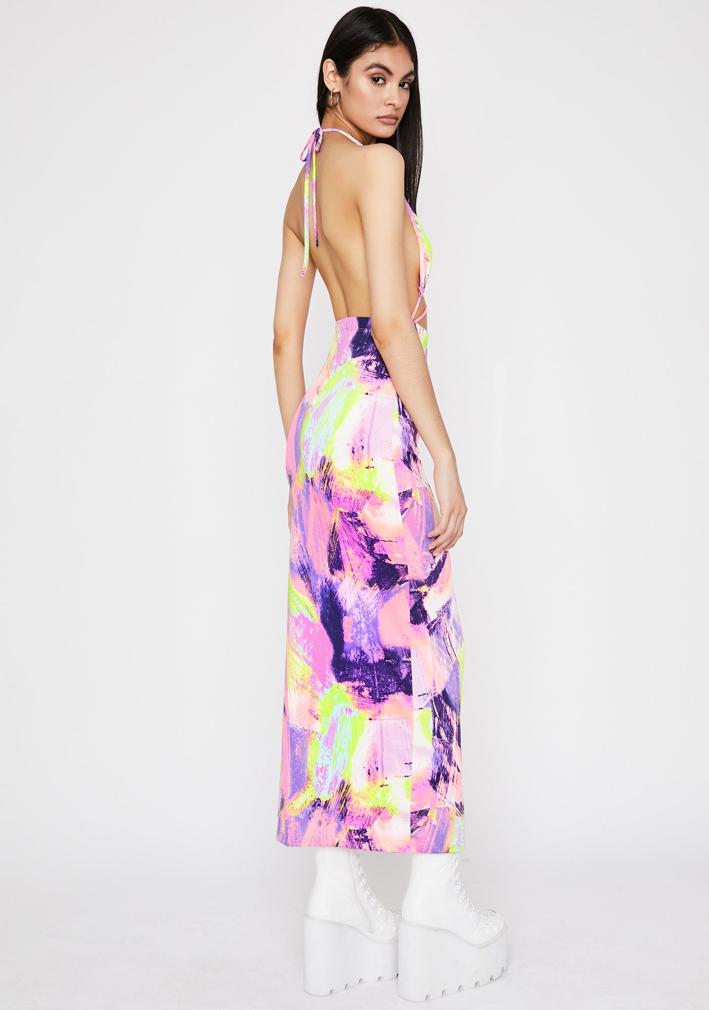 Abstract Thot Maxi Dress