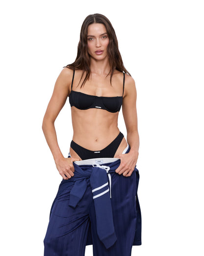 OFF-DUTY BIKINI BLACK RIB