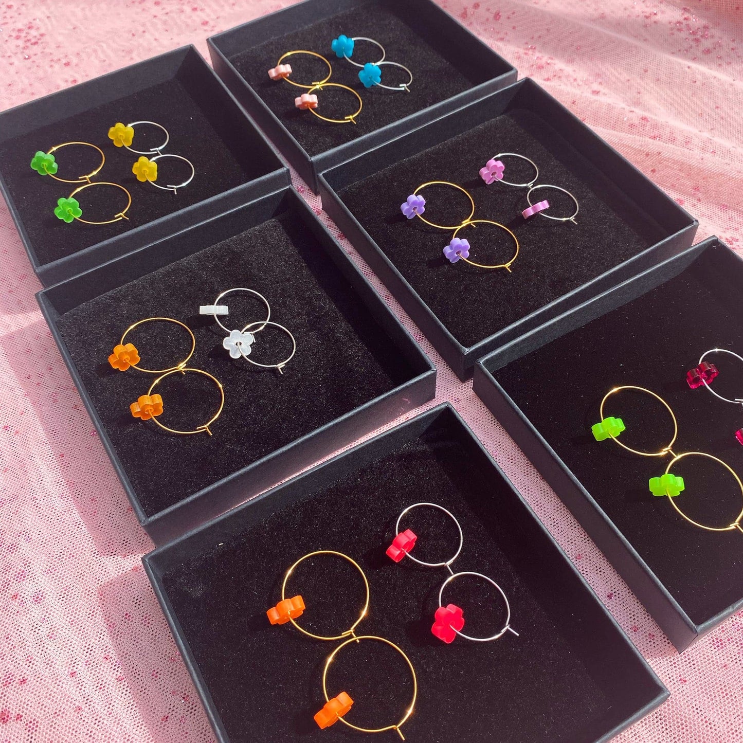 Dreamhouse Flower Power Hoop Earring Set