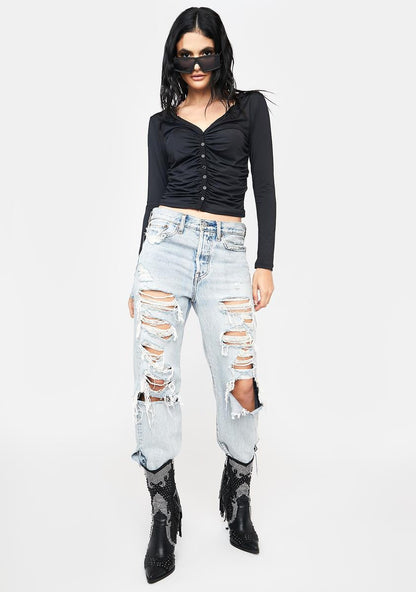 A Bit Tender Long Sleeve Crop Top