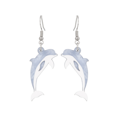Dolphinitely Maybe Earrings (Marble)