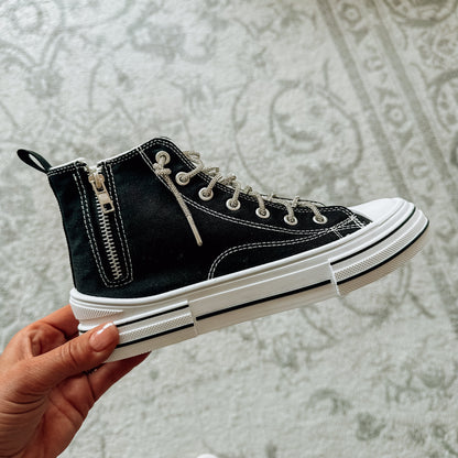 Cora High-Top Sneaker - Black