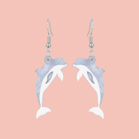 Dolphinitely Maybe Earrings (Marble)