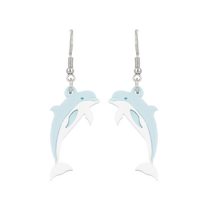 Dolphinitely Maybe Earrings (Light Blue)