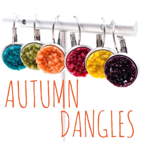Autumn Round Dangles - Black Cherry
