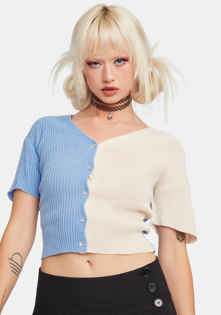 90's Split Color Cardigan