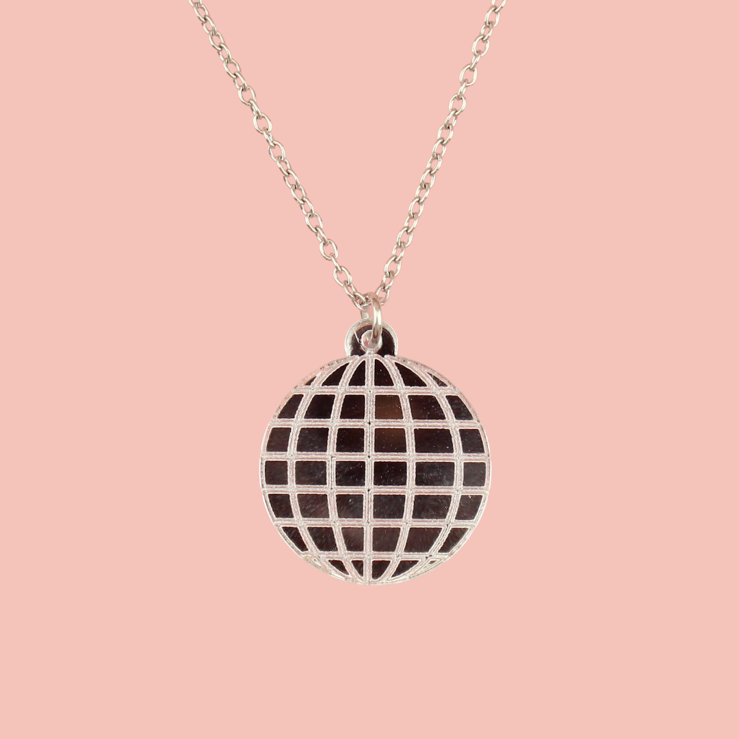 Disco Ball Pendant Necklace