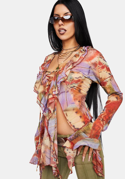 Allele Lace-Up Top