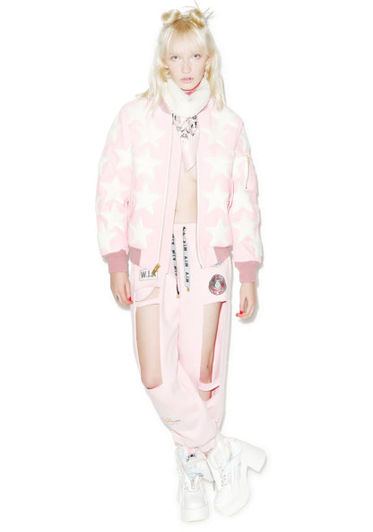 All Star Patched Candy Jacket - Light Blue