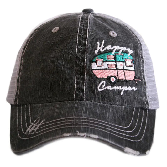 Happy Camper Side Patch Trucker Hat