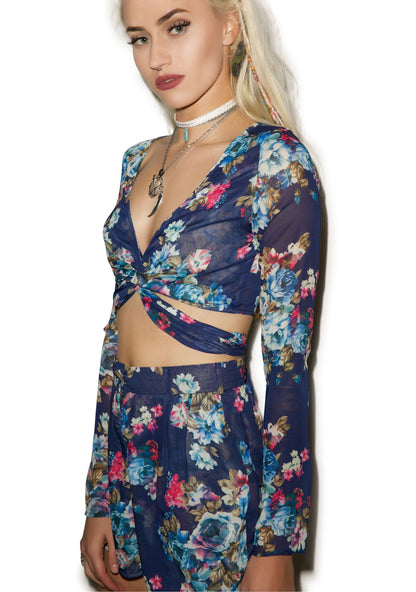 Almost Enough Wrap Front Crop Top