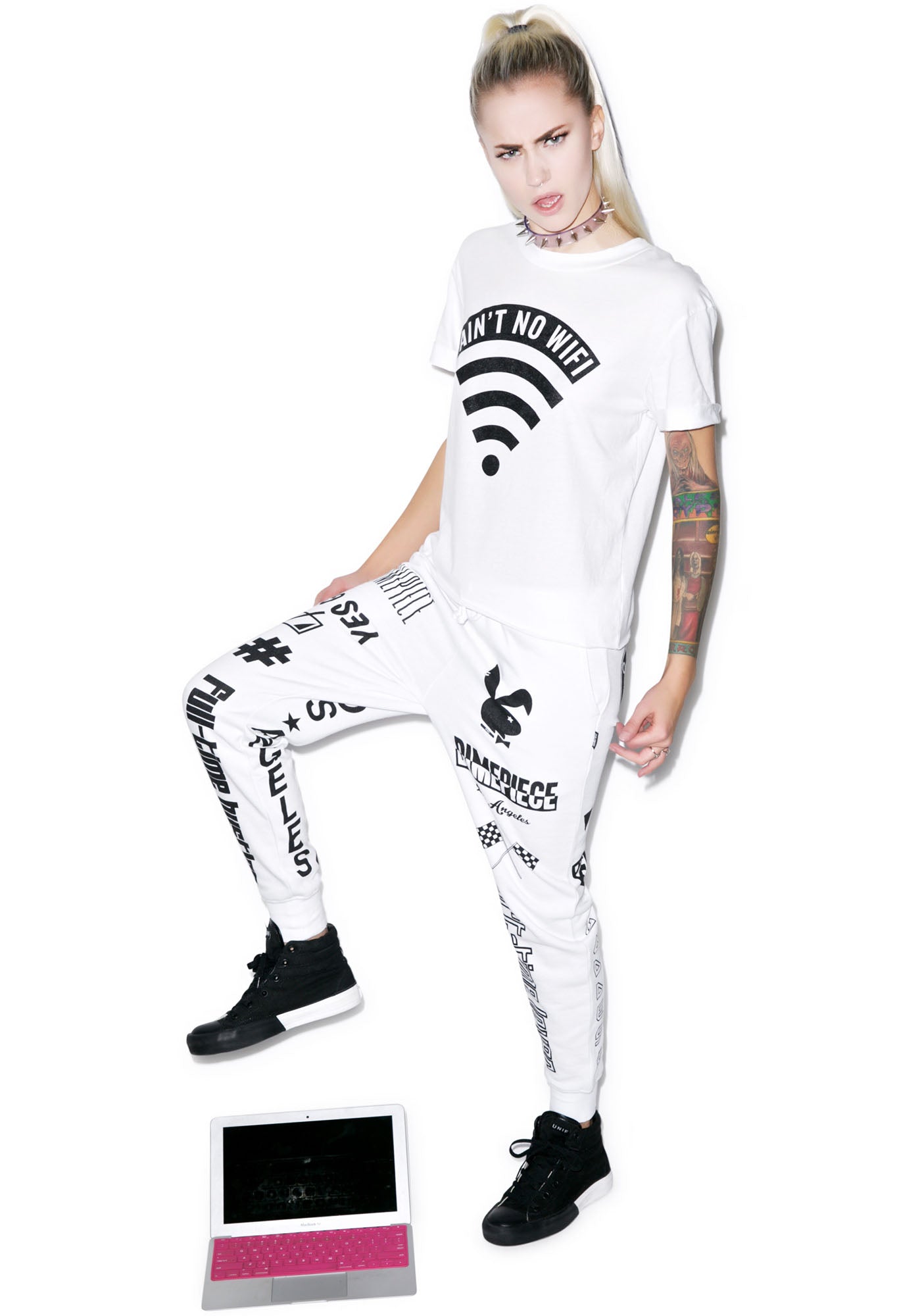 Aint No Wifi Crop Tee