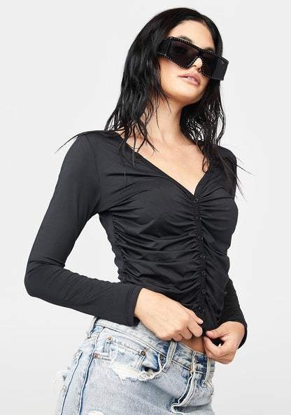A Bit Tender Long Sleeve Crop Top