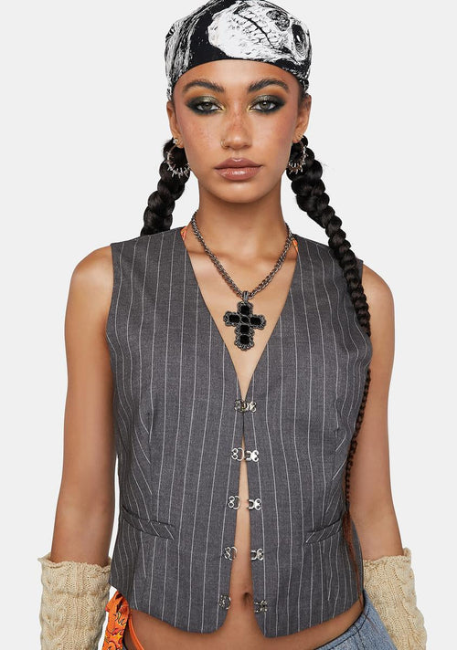 All Bossed Up Crop Vest