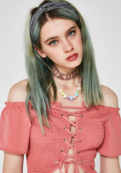 Always Crushing Gingham Headband