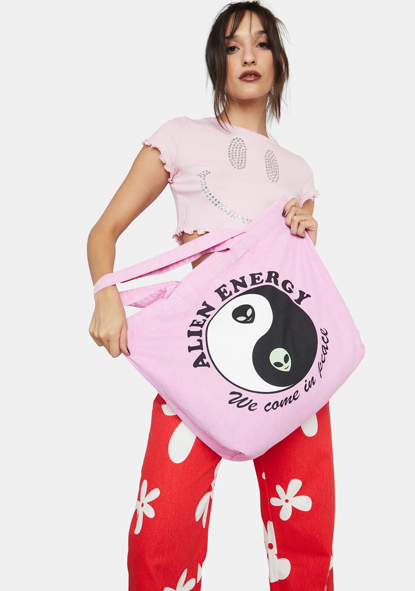Alien Energy Yin Yang Tote Bag