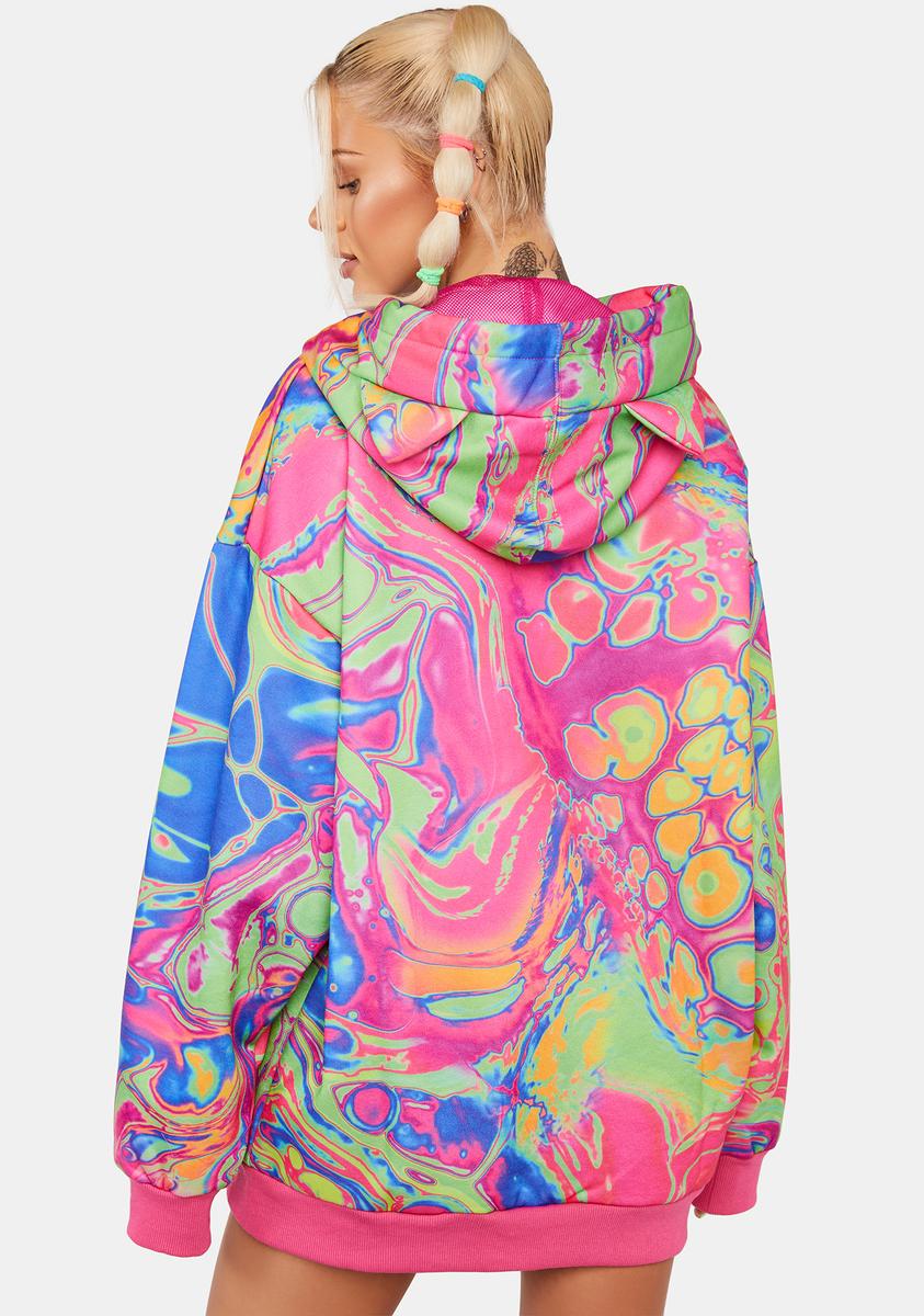 Acid Amoeba Oversized Hoodie