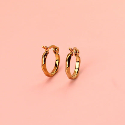 Diamond Cut Hoop Earrings (Gold Plated)