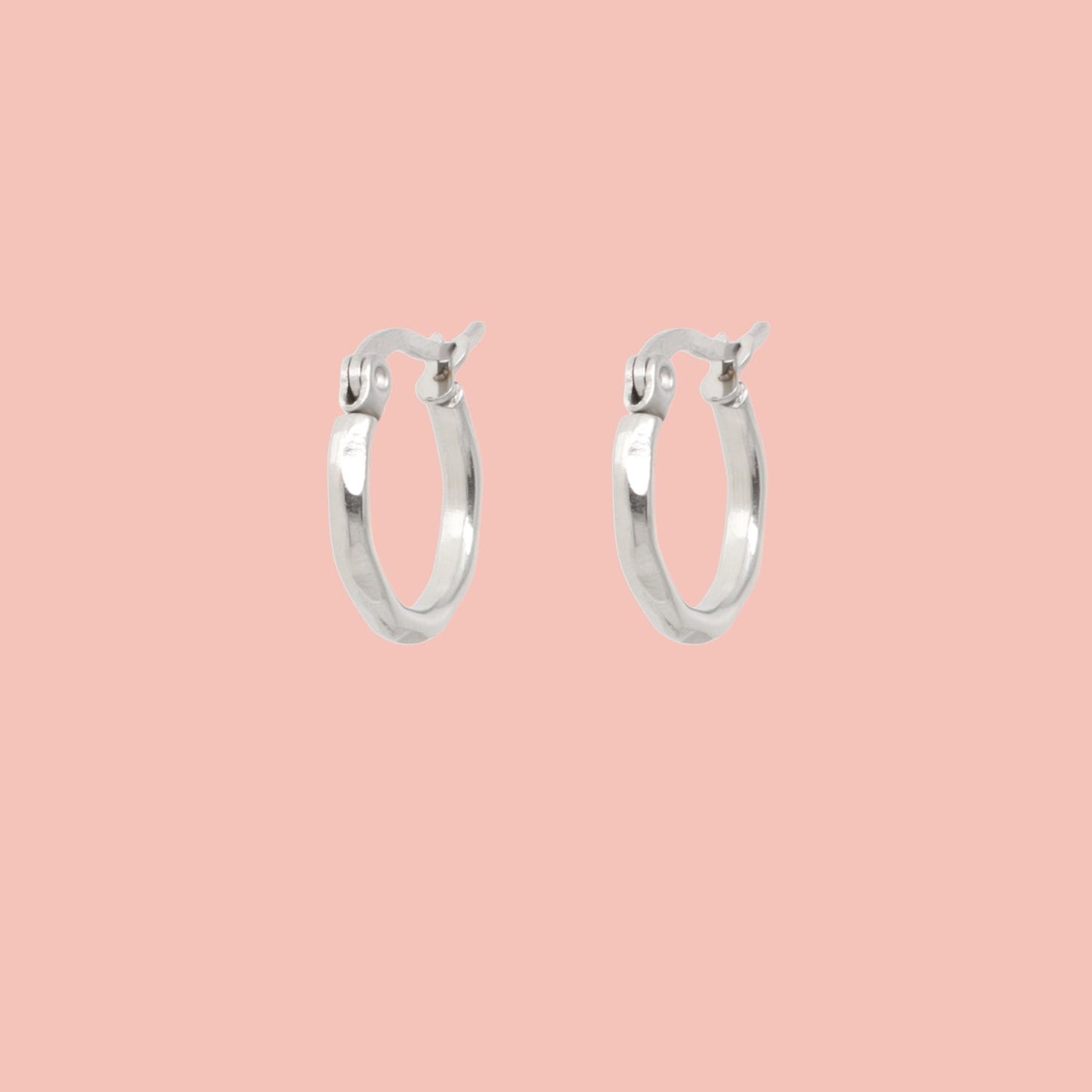 Diamond Cut Hoop Earrings