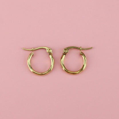 Diamond Cut Hoop Earrings (Gold Plated)