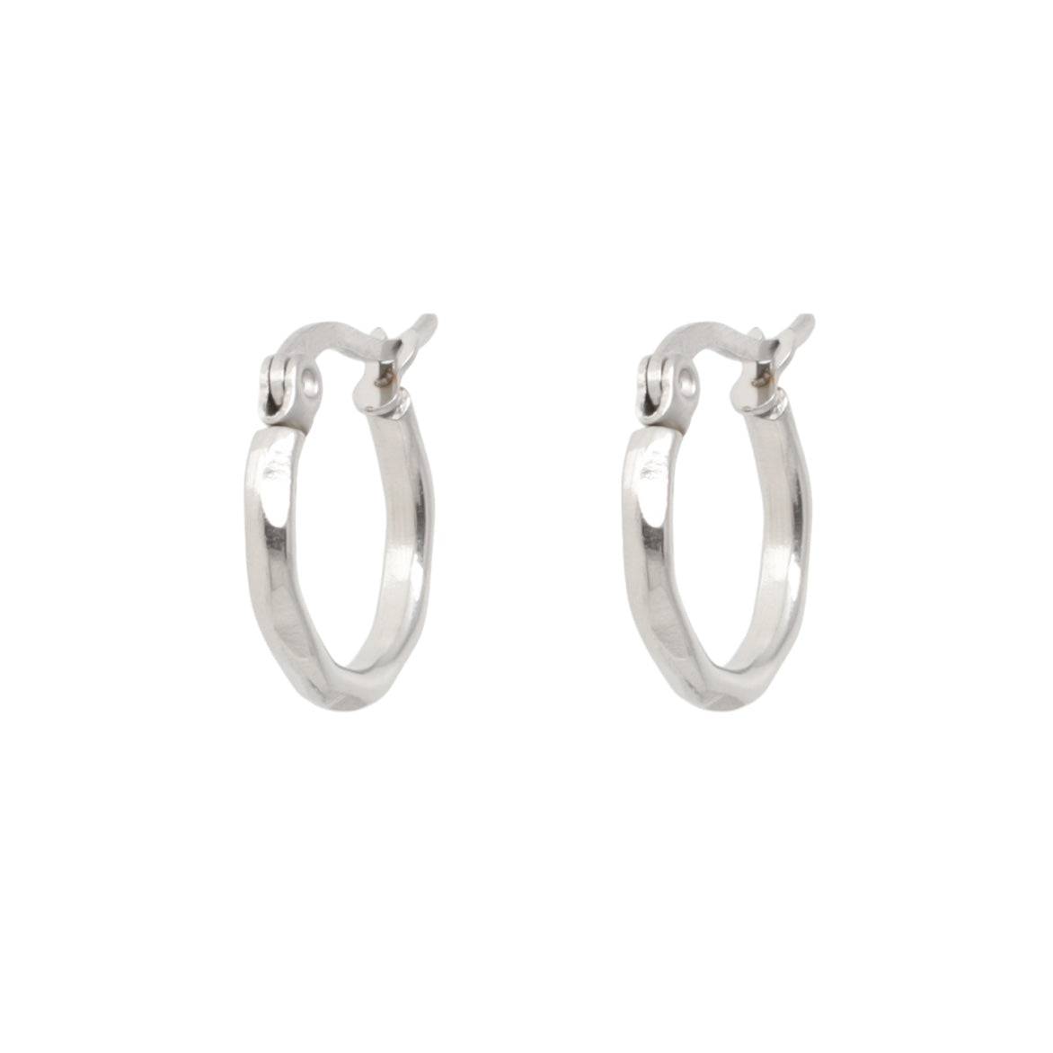 Diamond Cut Hoop Earrings