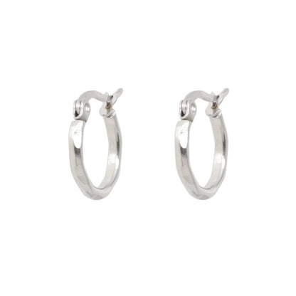 Diamond Cut Hoop Earrings