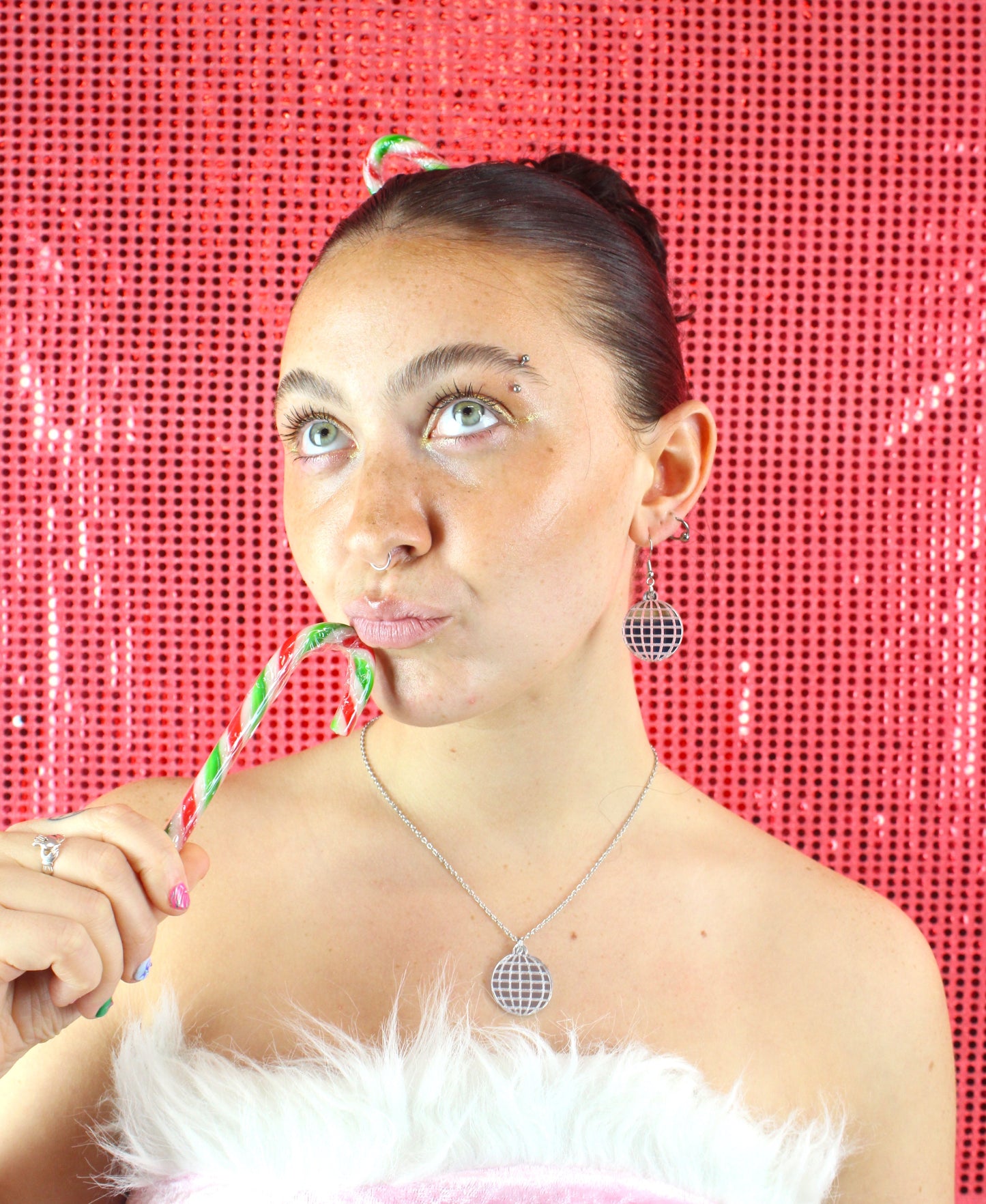 Disco Ball Pendant Necklace