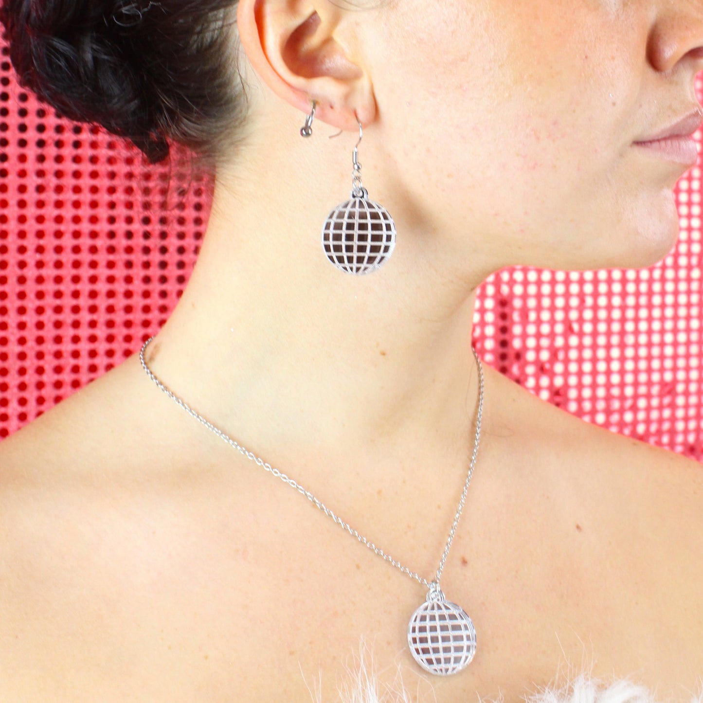 Disco Ball Pendant Necklace