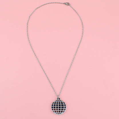 Disco Ball Pendant Necklace