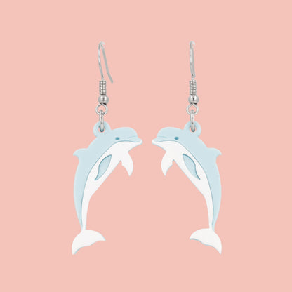 Dolphinitely Maybe Earrings (Light Blue)