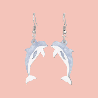 Dolphinitely Maybe Earrings (Marble)