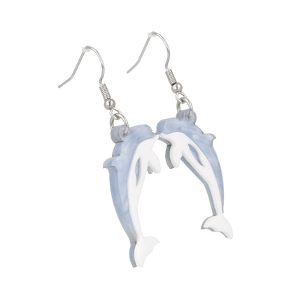 Dolphinitely Maybe Earrings (Marble)