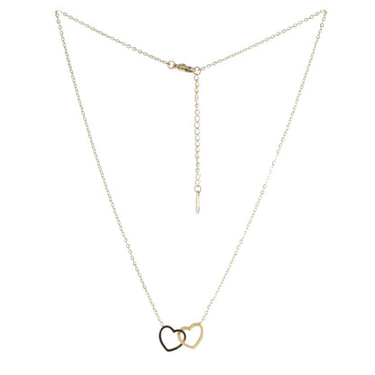 Double Heart Necklace (Gold Plated)
