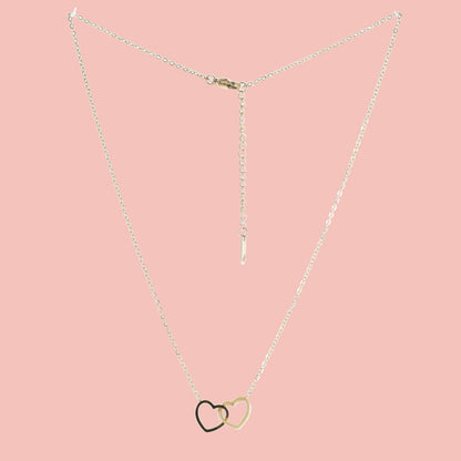 Double Heart Necklace (Gold Plated)