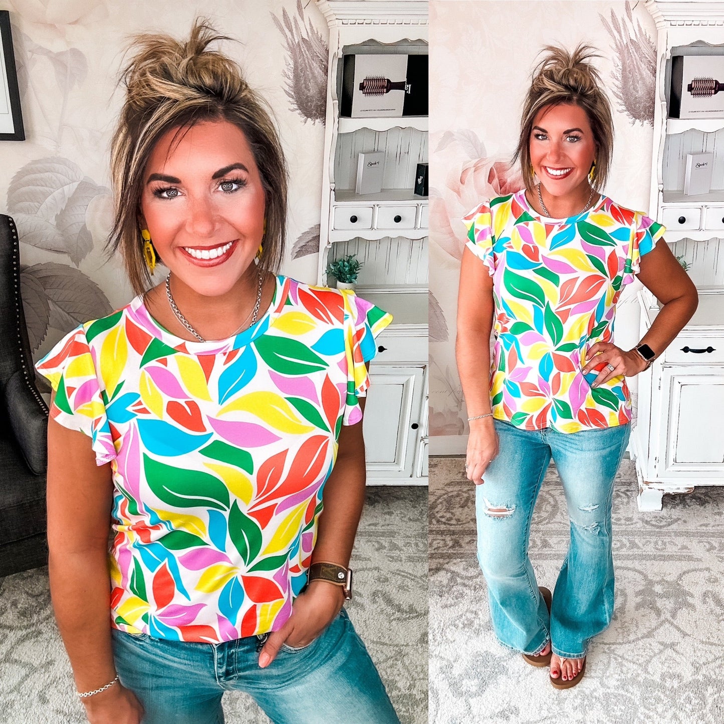 Be Optimistic Top - Multicolor Floral