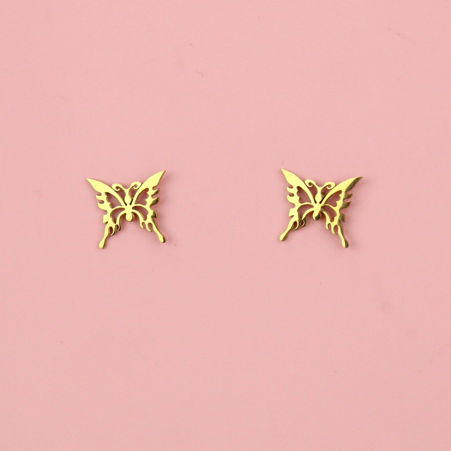 Ethereal Butterfly Stud Earrings (Gold Plated)