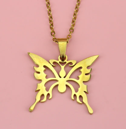 Ethereal Butterfly Necklace (Gold Plated)