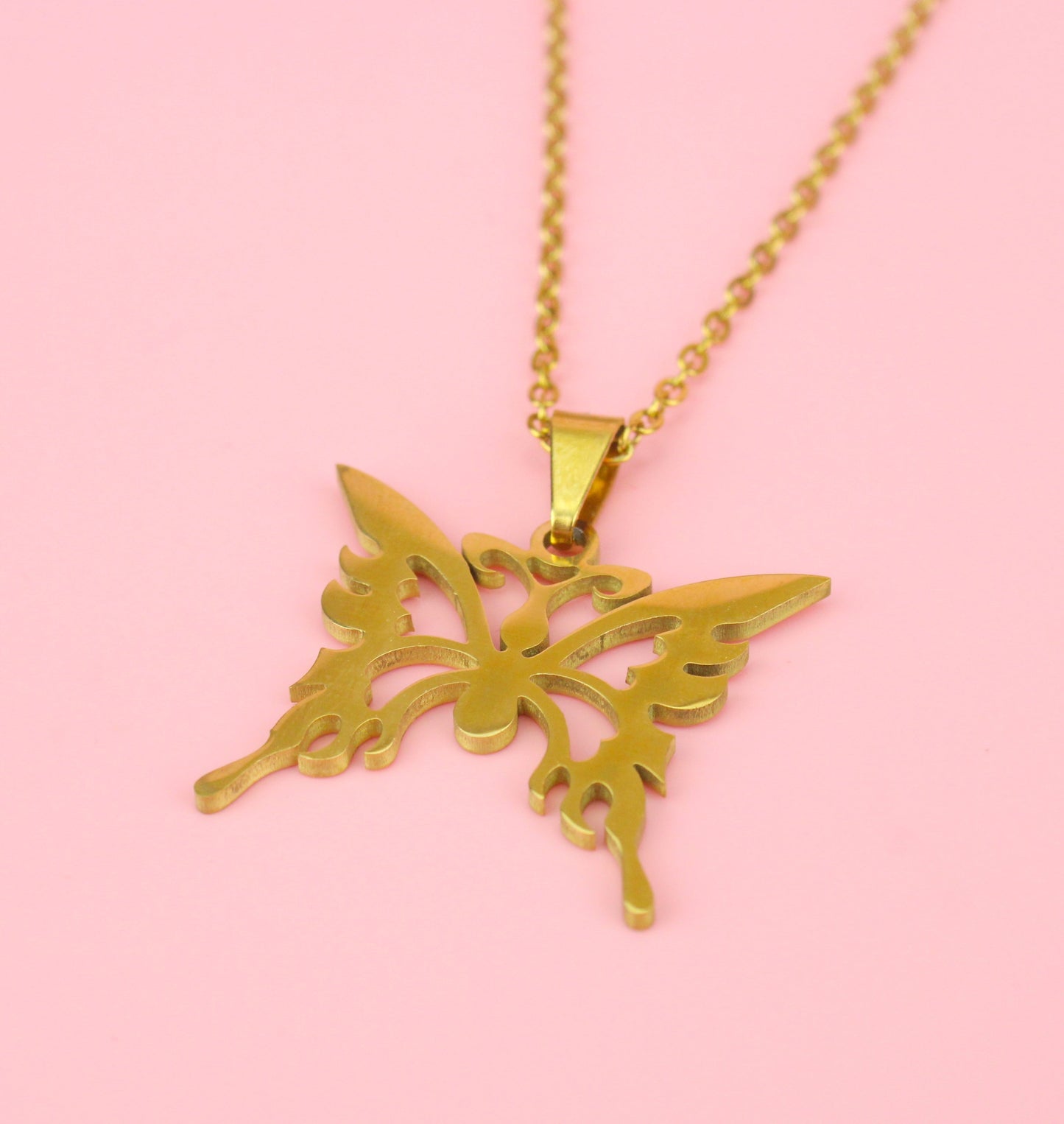 Ethereal Butterfly Necklace (Gold Plated)