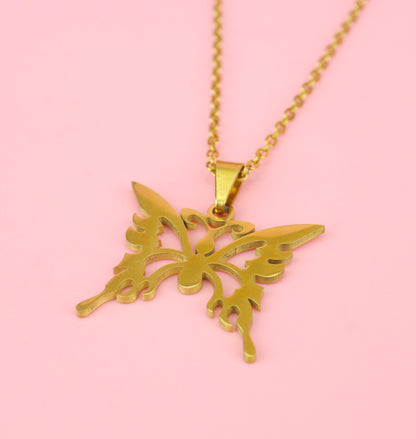 Ethereal Butterfly Necklace (Gold Plated)