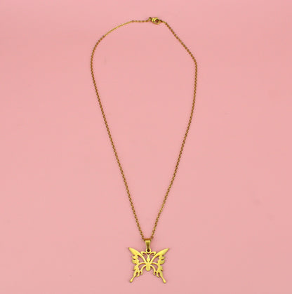 Ethereal Butterfly Necklace (Gold Plated)