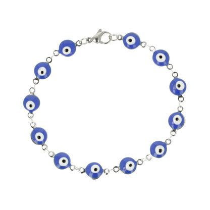 Evil Eye Bracelet In Bright Blue