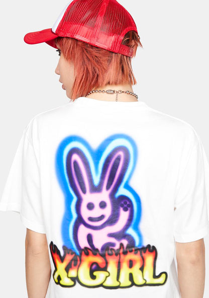 Airbrushed Bunny Short Sleeve Graphic Tee