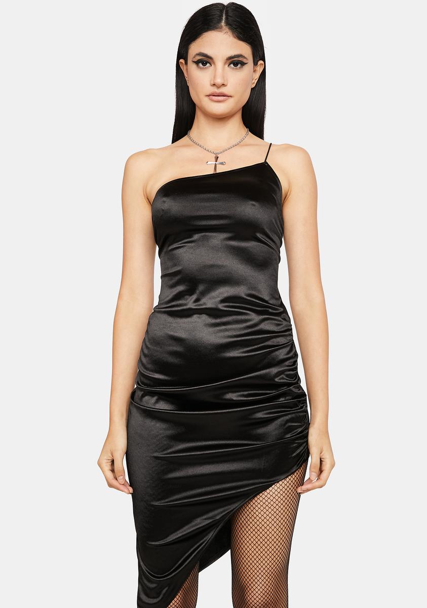 All About Balance Satin Midi Dress