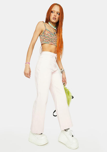 90s Pink Sailor Jeans