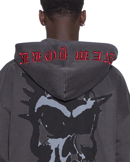 GRAFF EKCESS ZIP THRU HOODIE FADED BLACK