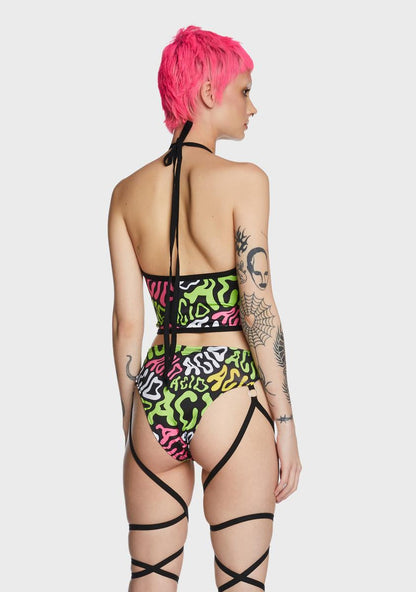 Acid Lila Crop Top