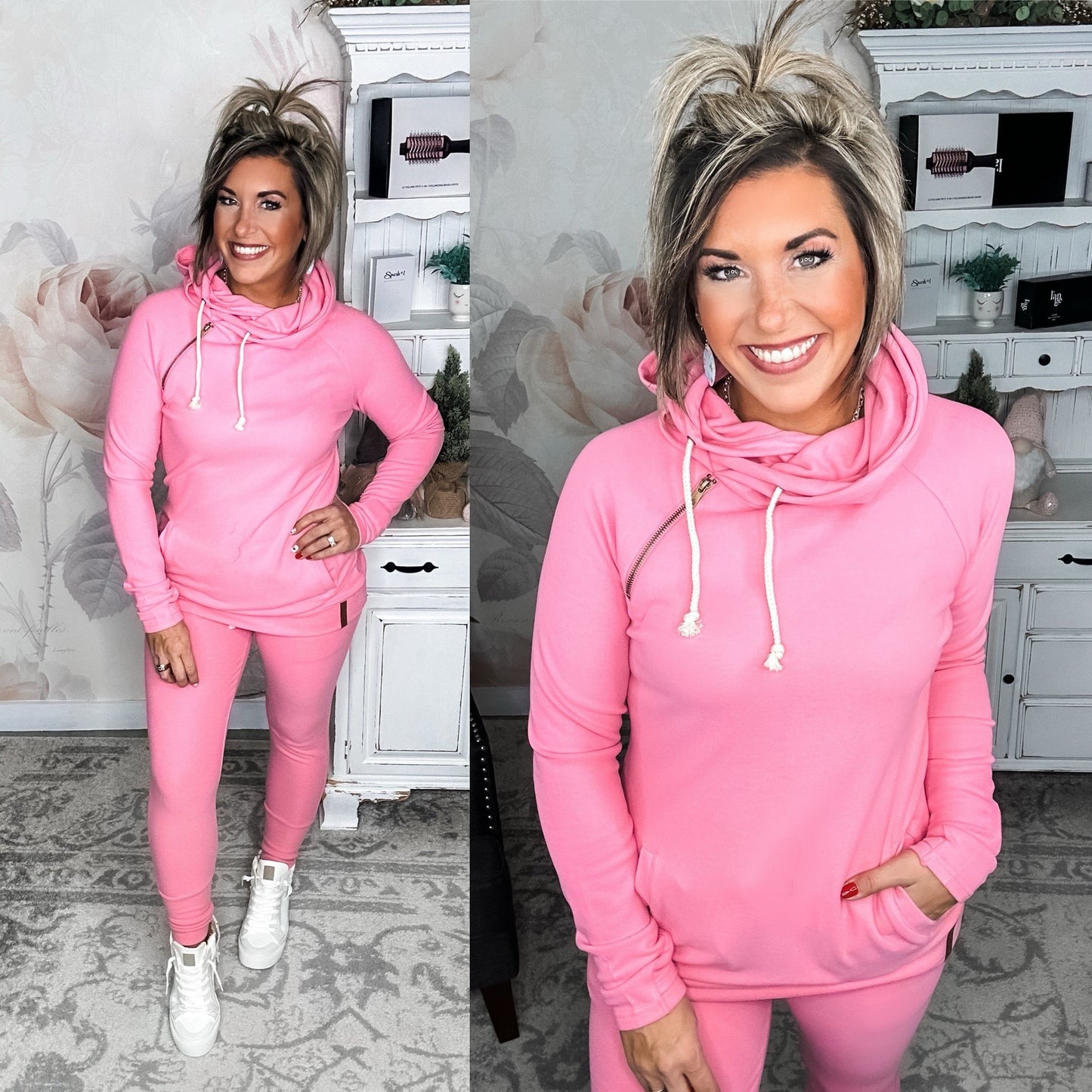 Ampersand Avenue - Doublehood™ Sweatshirt - Pink Tulip